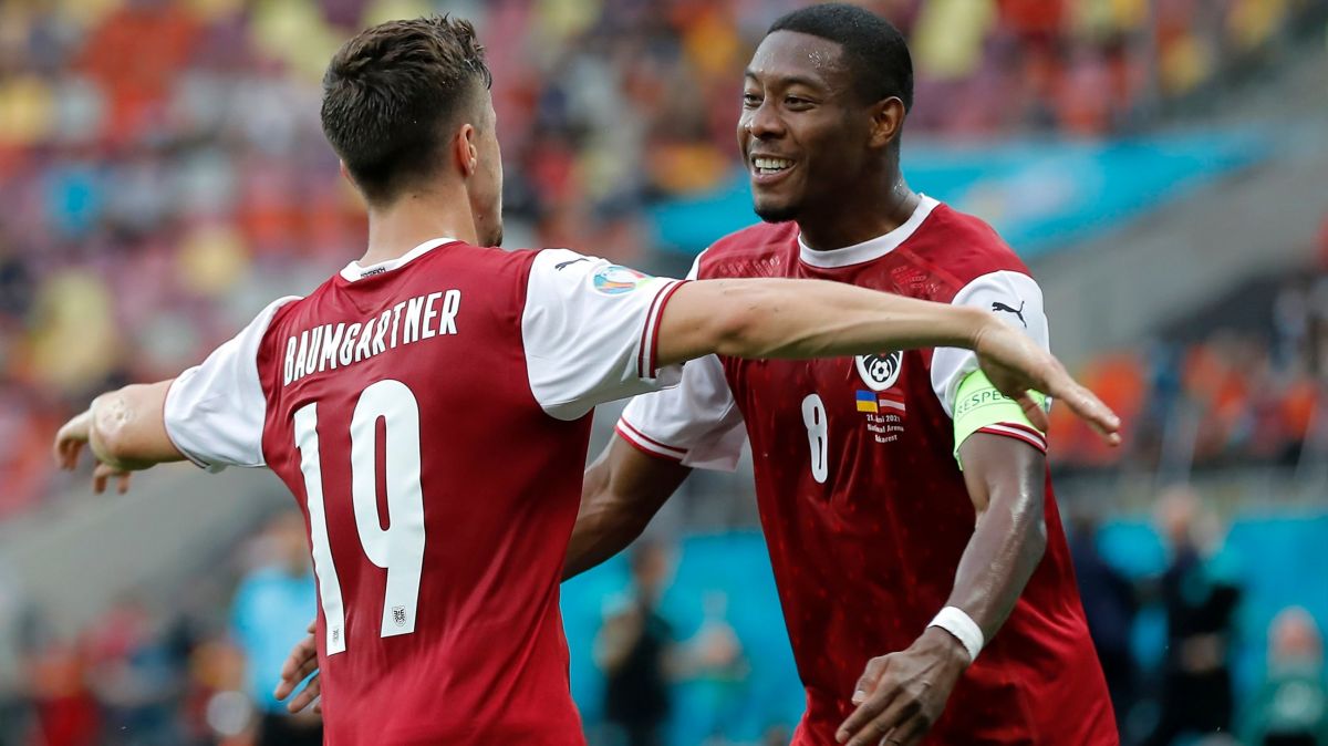 گل اول اتریش به اوکراین (بامگارتنر)