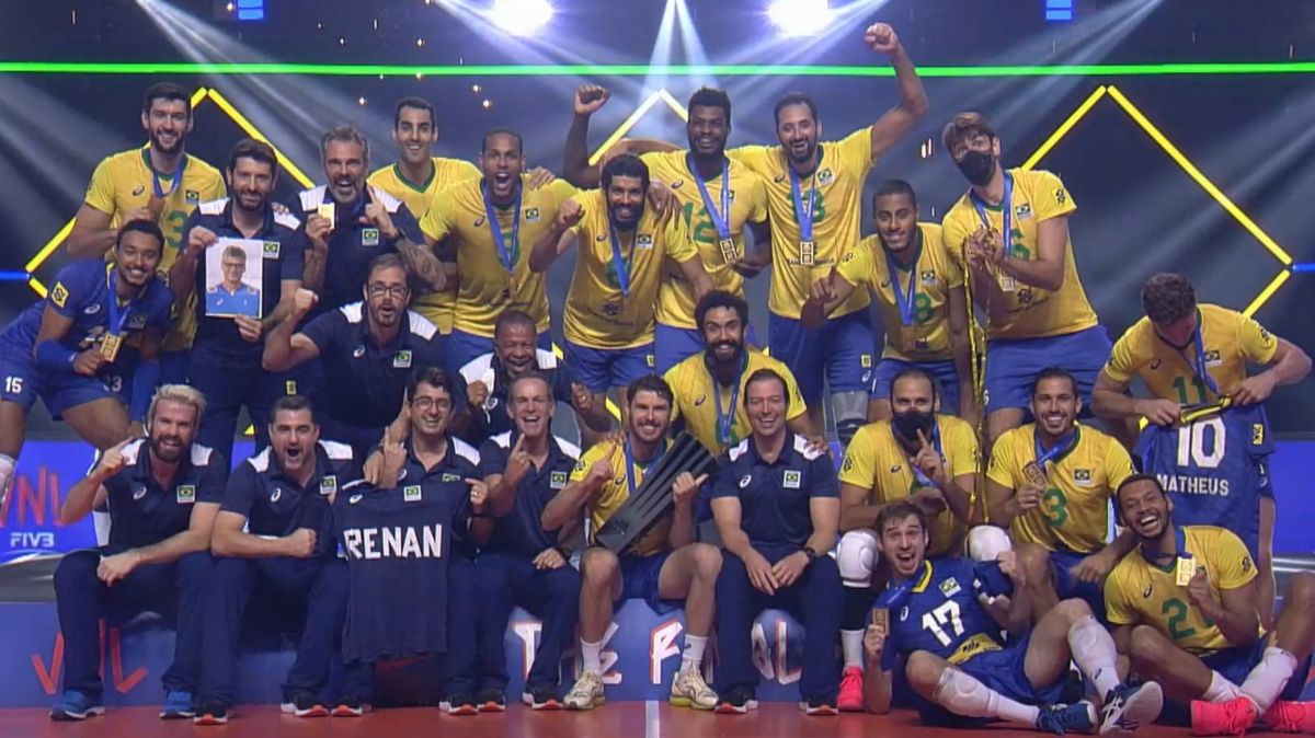 خلاصه بازی برزیل 3-1 لهستان (فینال لیگ ملتهای والیبال 2021)