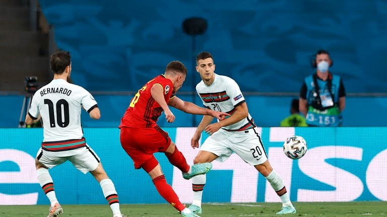 گل اول بلژیک به پرتغال (سوپرگل تورگان هازارد)