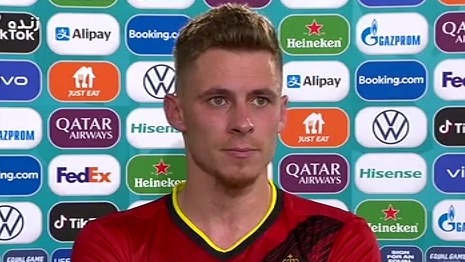 مصاحبه تورگان هازارد و پالینیا پس از بازی بلژیک 1-0 پرتغال