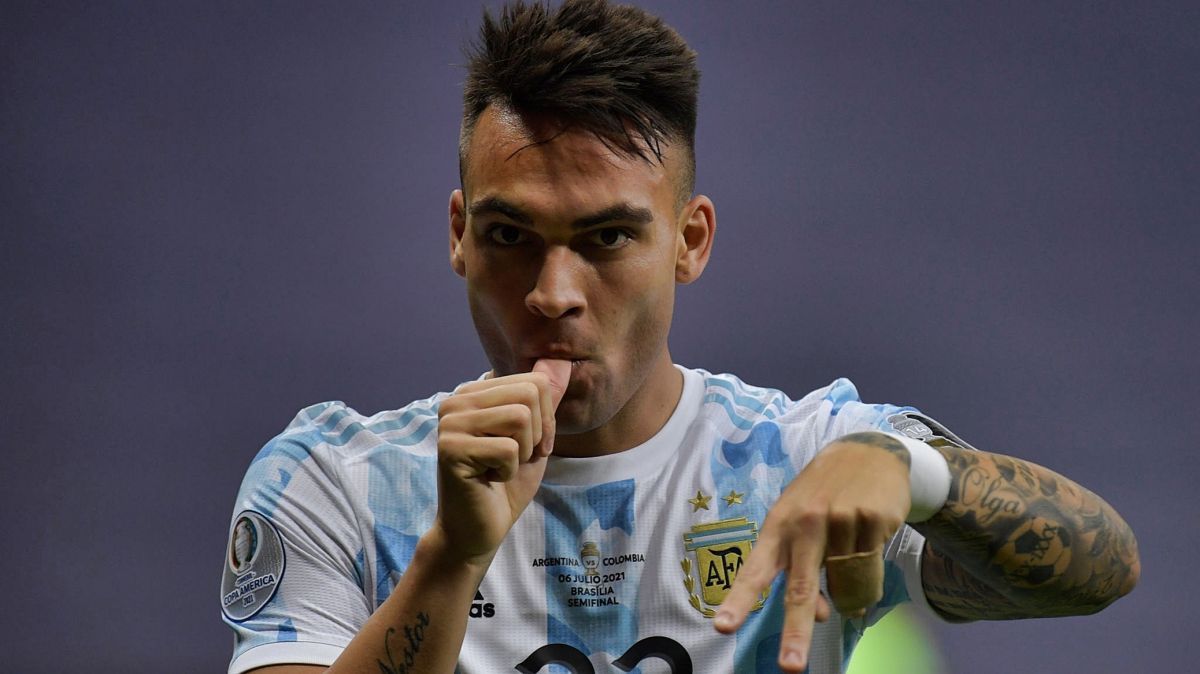 گل اول آرژانتین به کلمبیا (لائوتارو مارتینز)