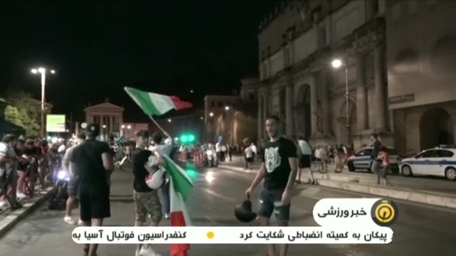 گزارش حمید معصومی نژاد از شادی ایتالیایی ها پس از صعود به فینال یورو 2020 در رم