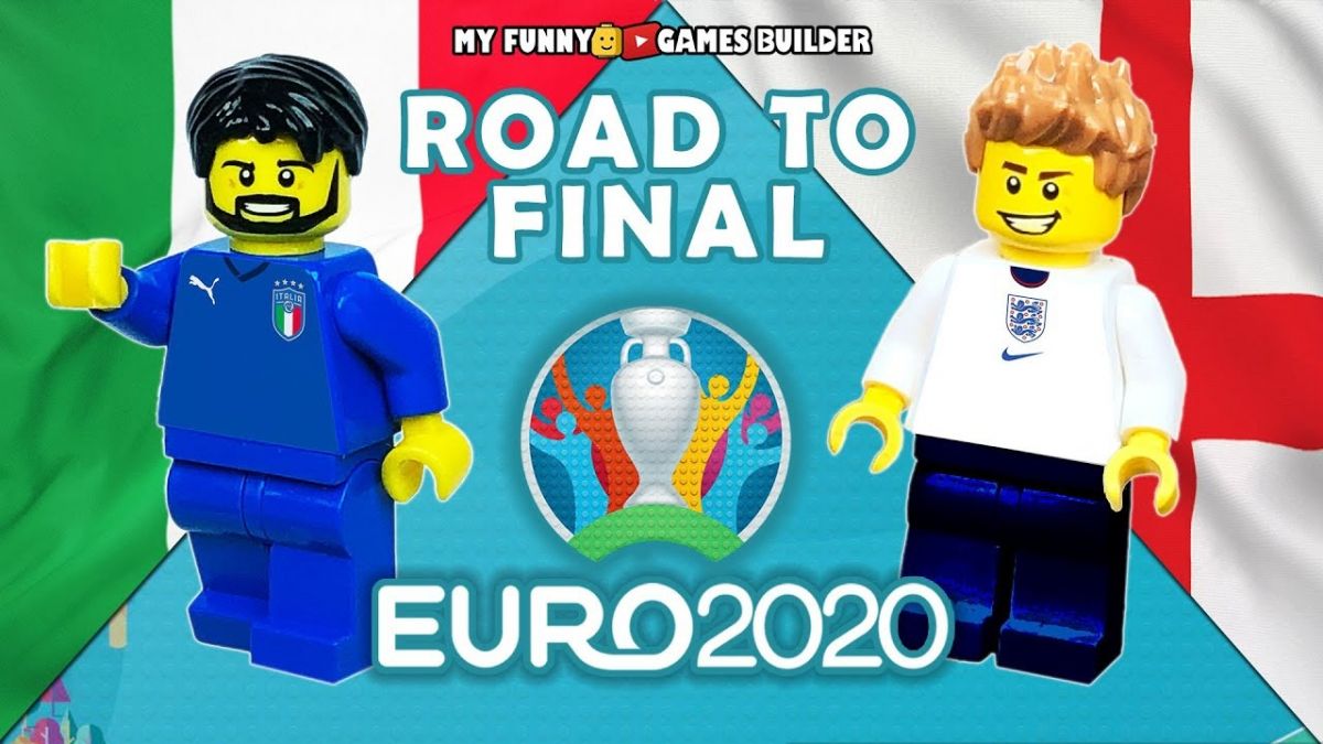 شبیه سازی مسیر صعود ایتالیا و انگلیس تا فینال یورو 2020 با عروسک لگو
