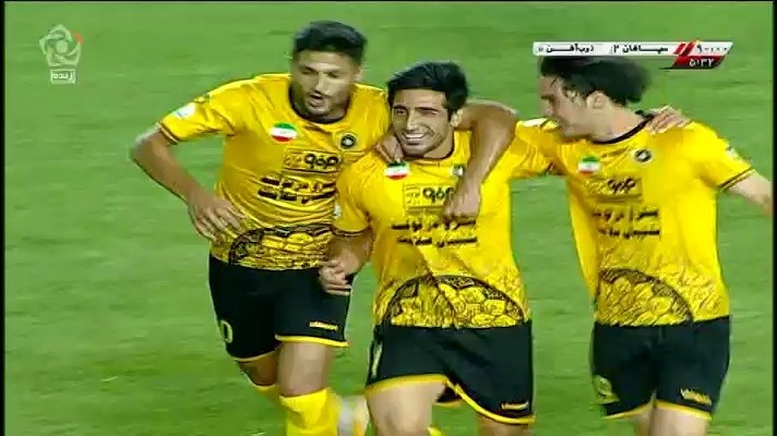 گل دوم سپاهان به ذوب آهن (رضا میرزایی)