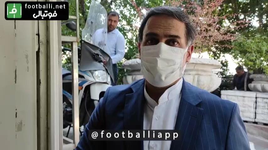 اختصاصی/ صحبت هاى کوتاه سعید آذری مدیرعامل فولاد پیش از مراسم قرعه کشی مرحله نیمه نهایی جام حذفی