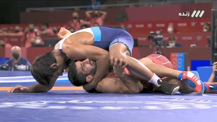 کشتی آزاد المپیک 2020/ شکست مرتضی قیاسی مقابل حریفی از هند با ضربه فنی در دور دوم