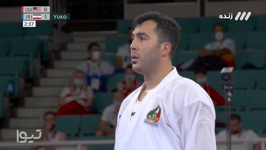کاراته المپیک 2020 / برتری سجاد گنج زاده در سومین بازی مقابل آمریکا