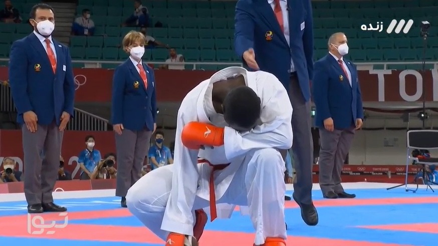 کاراته المپیک 2020/ کسب مدال طلای سجاد گنج زاده با دیسکالیفه شدن حریف عربستانی