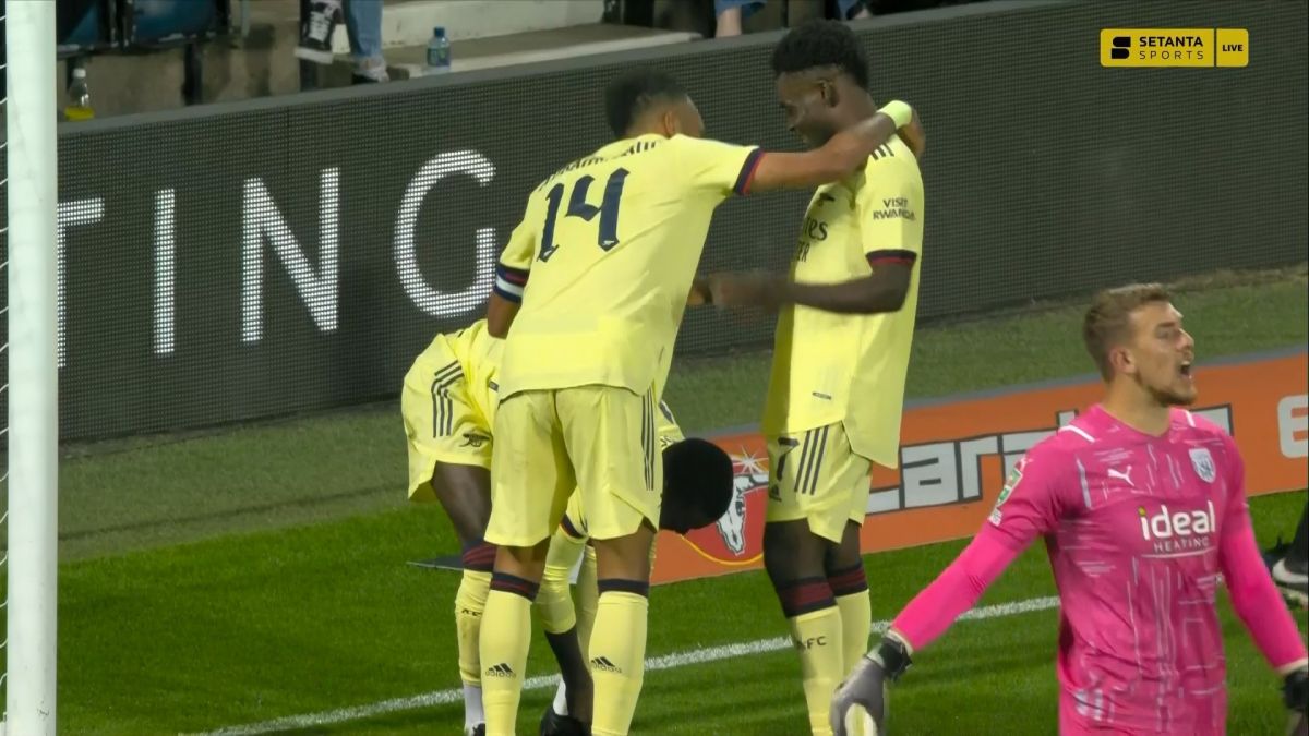 گل سوم آرسنال به وست برومویچ (پپه)