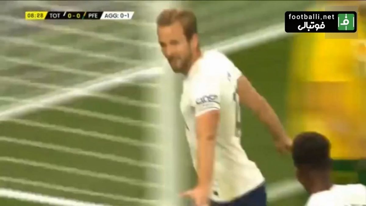 گل اول تاتنهام به پاسوس ده فریرا (هری کین)