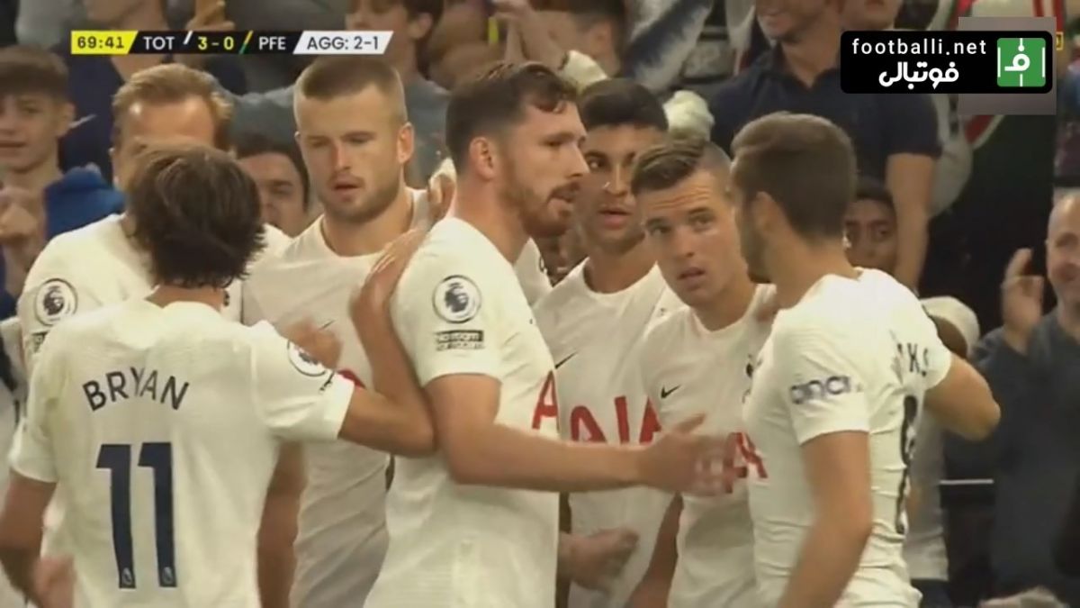 گل سوم تاتنهام به پاسوس ده فریرا (لو سلسو)