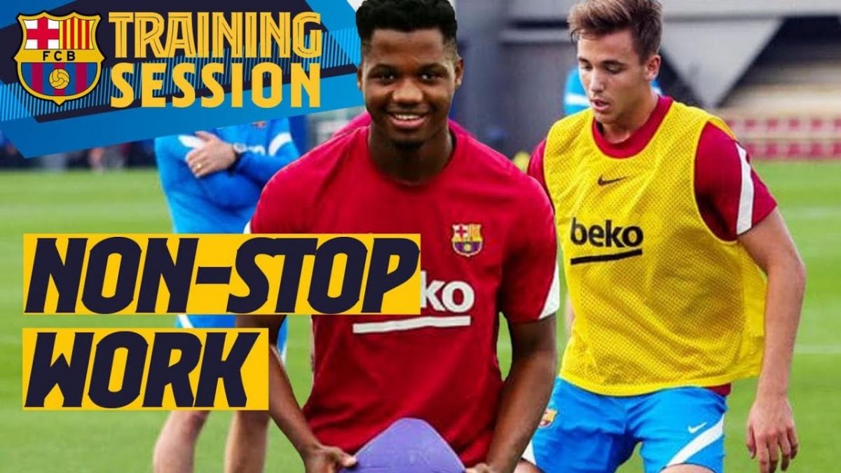 تمرین بارسلونا برای تقابل با بایرن مونیخ در 23 شهریور