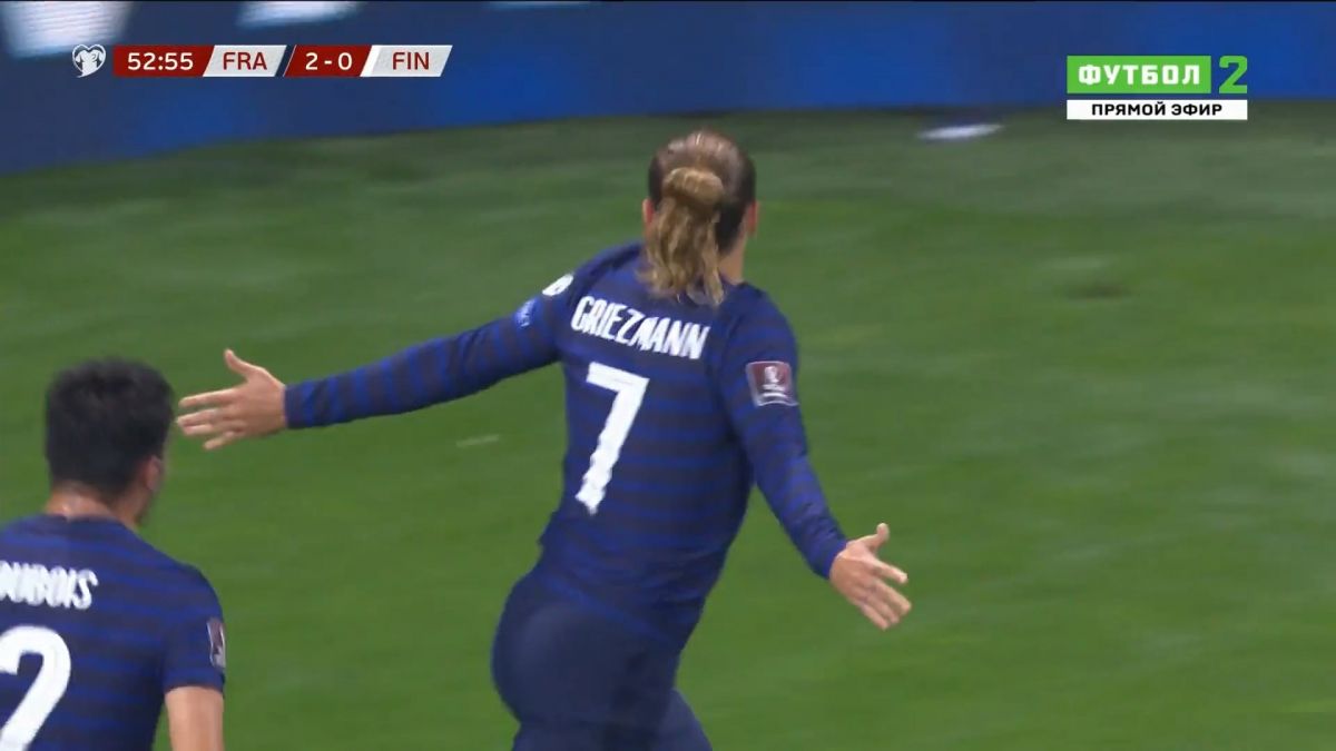 گل سوم فرانسه به فنلاند (دبل آنتوان گریزمان)