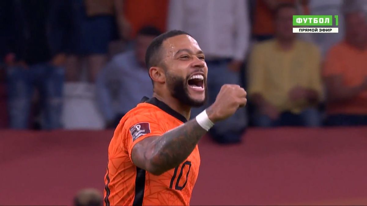 گل چهارم هلند به ترکیه (هت تریک ممفیس دیپای)