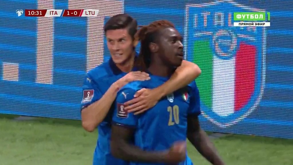 گل اول ایتالیا به لیتوانی (مویزه کین)