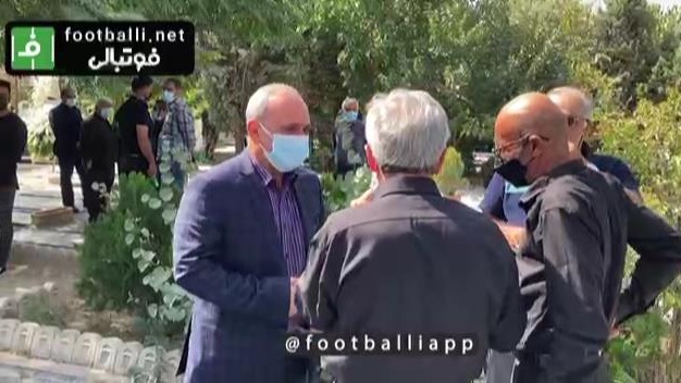 اختصاصی/ حضور حمیدرضا گرشاسبی در مراسم تشییع پیکر و تدفین عباس انصاری‌فرد