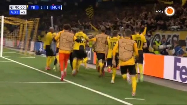 گل دوم یانگ بویز به منچستریونایتد (سیباتچو دقیقه 95)