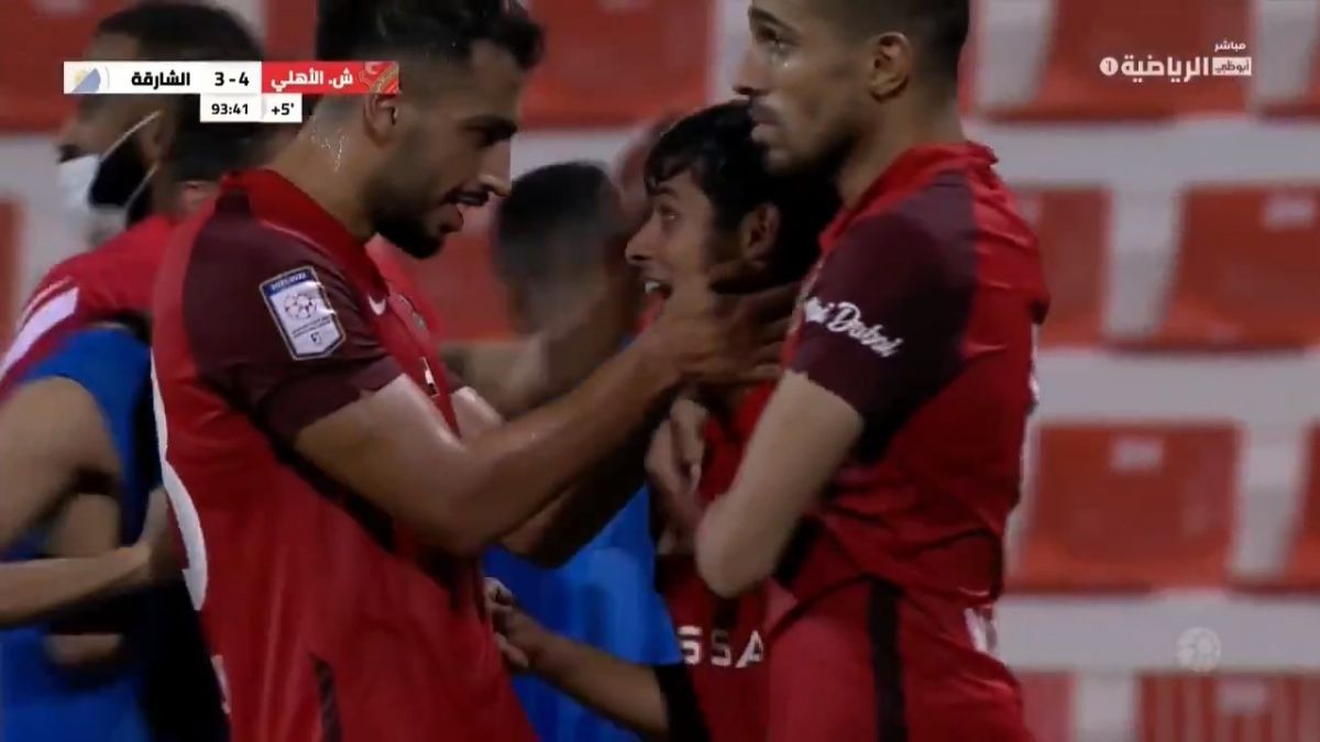 گل چهارم شباب الاهلی به شارجه (دبل مهدی قایدی در دقیقه 93)