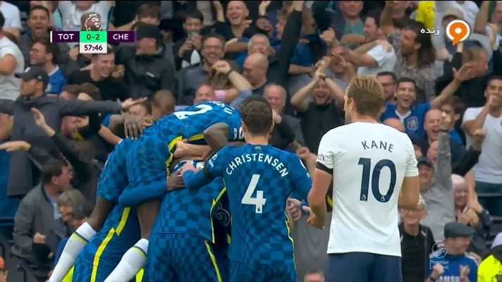 گل دوم چلسی به تاتنهام (انگولو کانته)