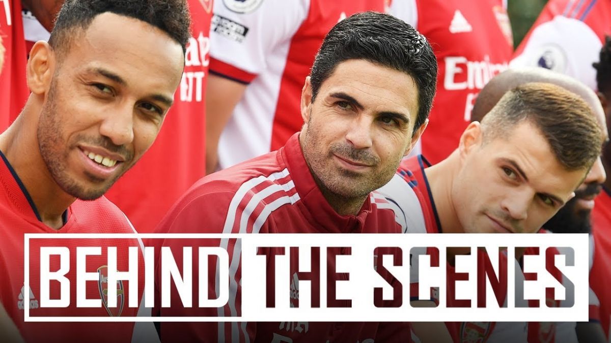 پشت صحنه عکس تیمی بازیکنان آرسنال