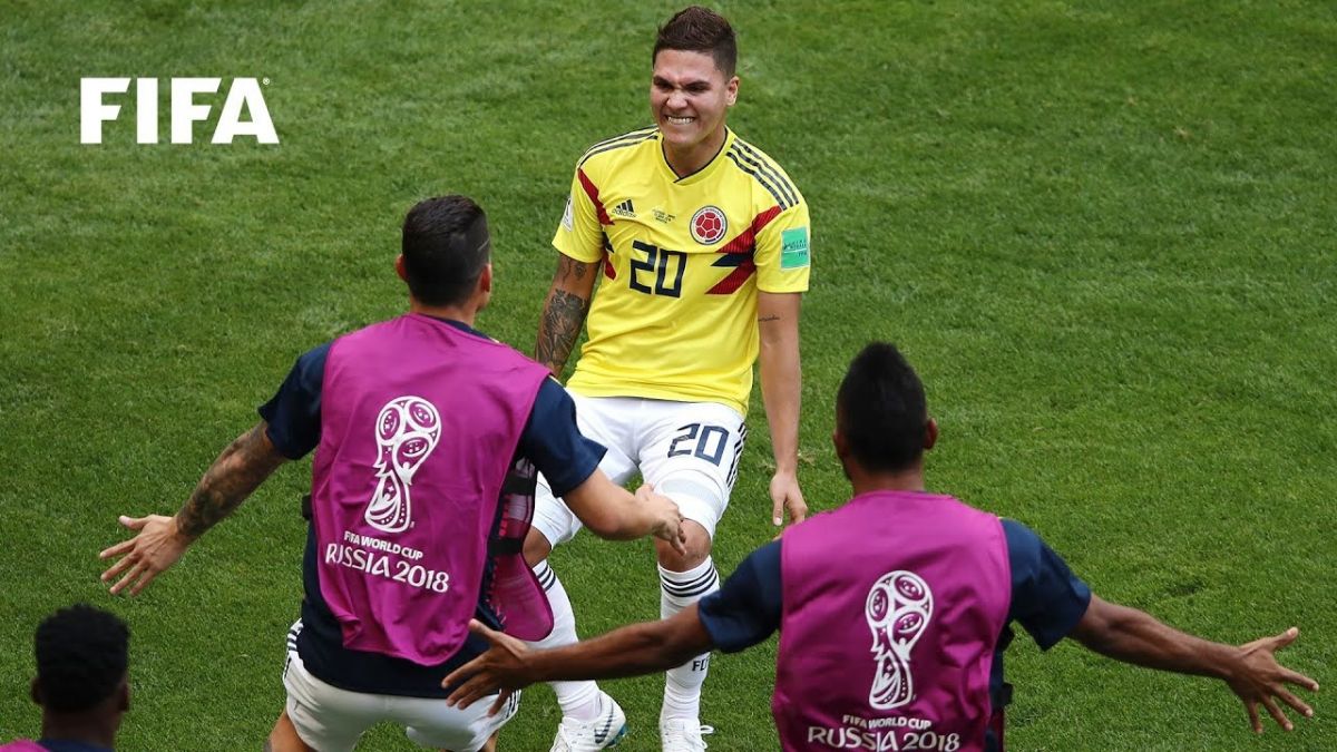 گل خوان کینترو مقابل ژاپن در جام جهانی 2018 از زوایای مختلف