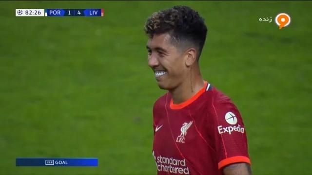 گل پنجم لیورپول به پورتو (دبل فیرمینو)