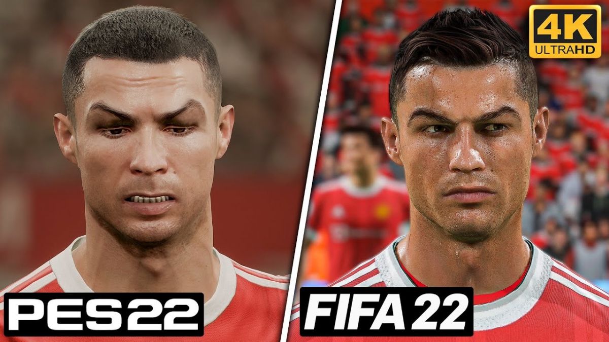 مقایسه چهره بازیکنان منچستریونایتد در فیفا 22 و eFootball 2022