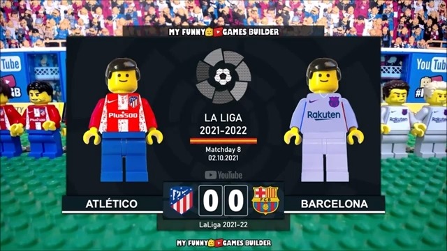 شبیه سازی بازی اتلتیکو مادرید 2-0 بارسلونا با عروسک لگو