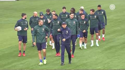 تمرین ایتالیا برای تقابل با اسپانیا در نیمه نهایی لیگ ملتهای اروپا