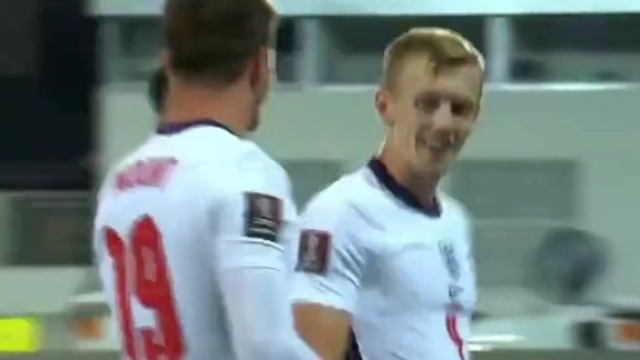 گل چهارم انگلیس به آندورا (جیمز وارد)