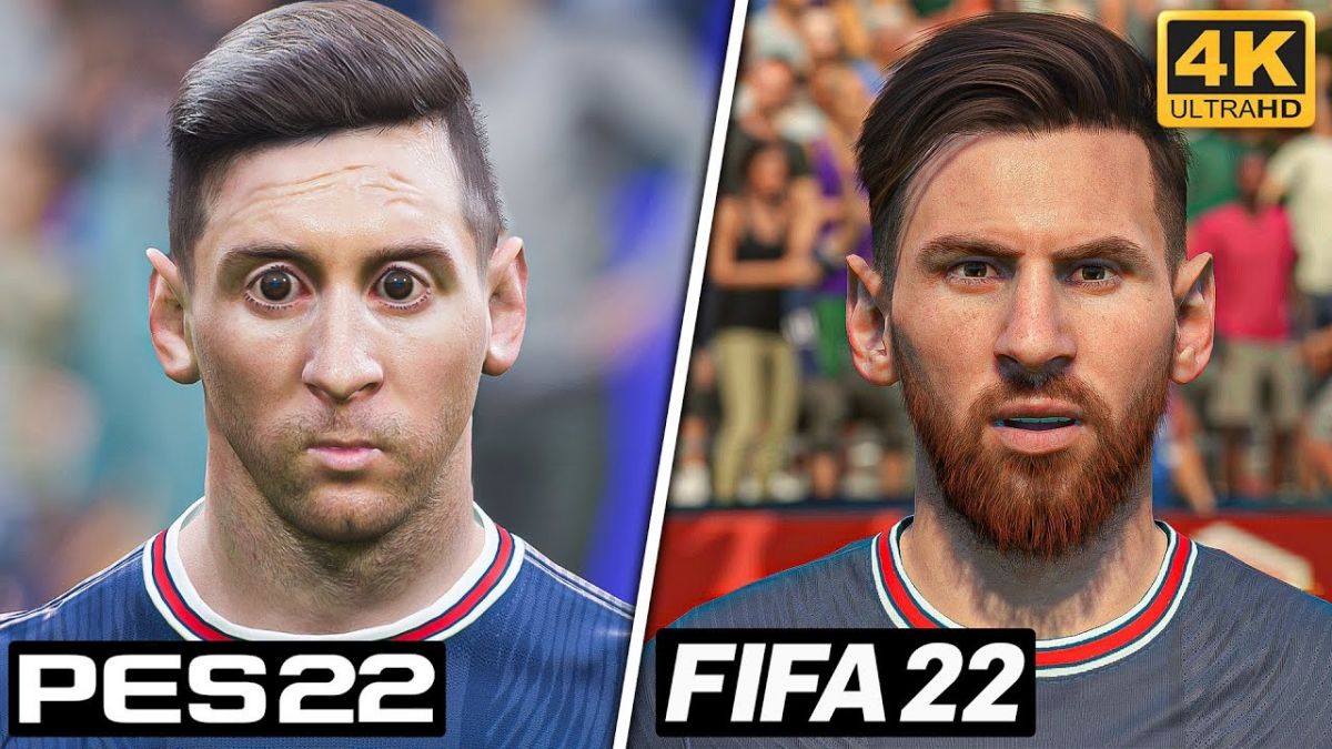 مقایسه چهره بازیکنان پاری سن ژرمن در فیفا 22 و eFootball 2022