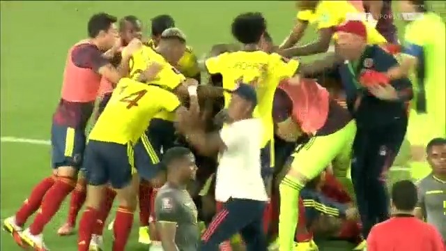 گل دقیقه 100 کلمبیا به اکوادور که پس از 5 دقیقه مردود اعلام شد