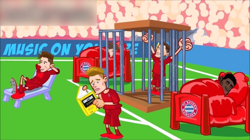 انیمیشن طنز شکست سنگین بایرن مونیخ مقابل گلادباخ