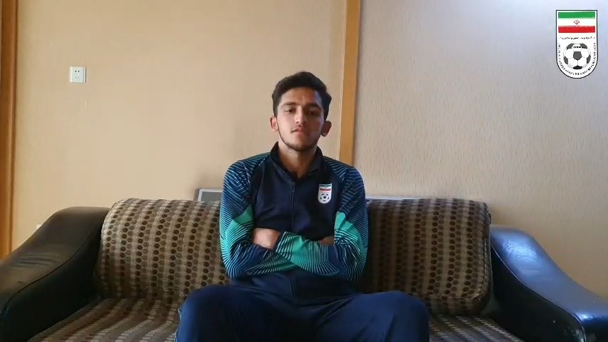 گفتگو با یونس اکبرپور دفاع چپ تیم امید ایران درباره بازی با لبنان