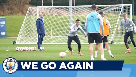 تمرین منچسترسیتی برای تقابل با کلوب بروژ