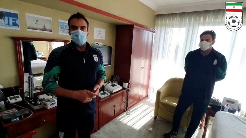 گفت و گو با دکتر ارسلان بهمنی پور پزشک تیم ملی امید و مهرشاد رهبر فیزیوتراپ این تیم در کلینیک پزشکی تیم ملی زیر ۲۳ سال در هتل