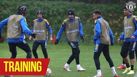 آخرین تمرین منچستریونایتد پیش از تقابل با آتالانتا