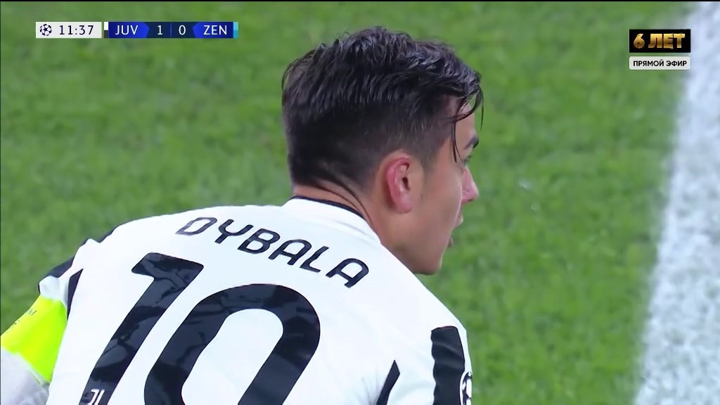 گل اول یوونتوس به زنیت (دیبالا)