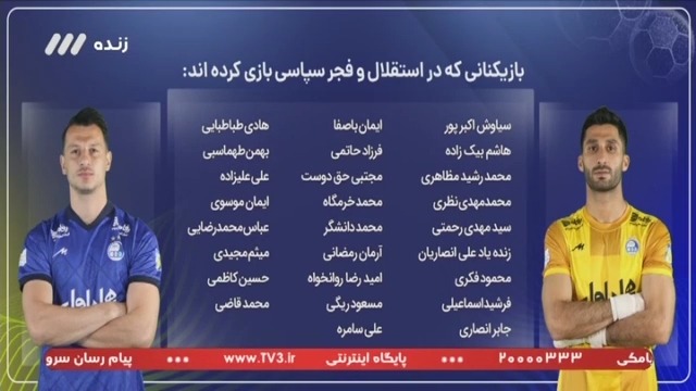 بازیکنان مشترک فجر سپاسی و استقلال در طول تاریخ