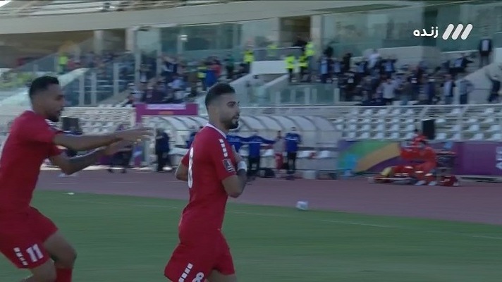 گل اول لبنان به ایران (سعد روی اشتباه بیرانوند و مدافعان و با کمک وزش باد)