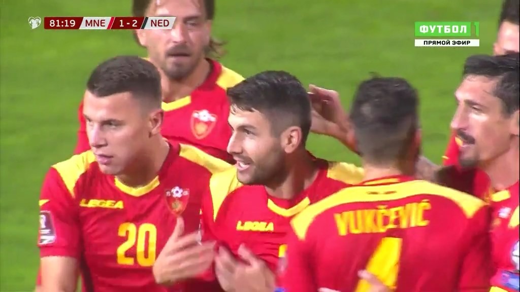 گل اول مونته نگرو به هلند (ایلیا ووکوتیچ)