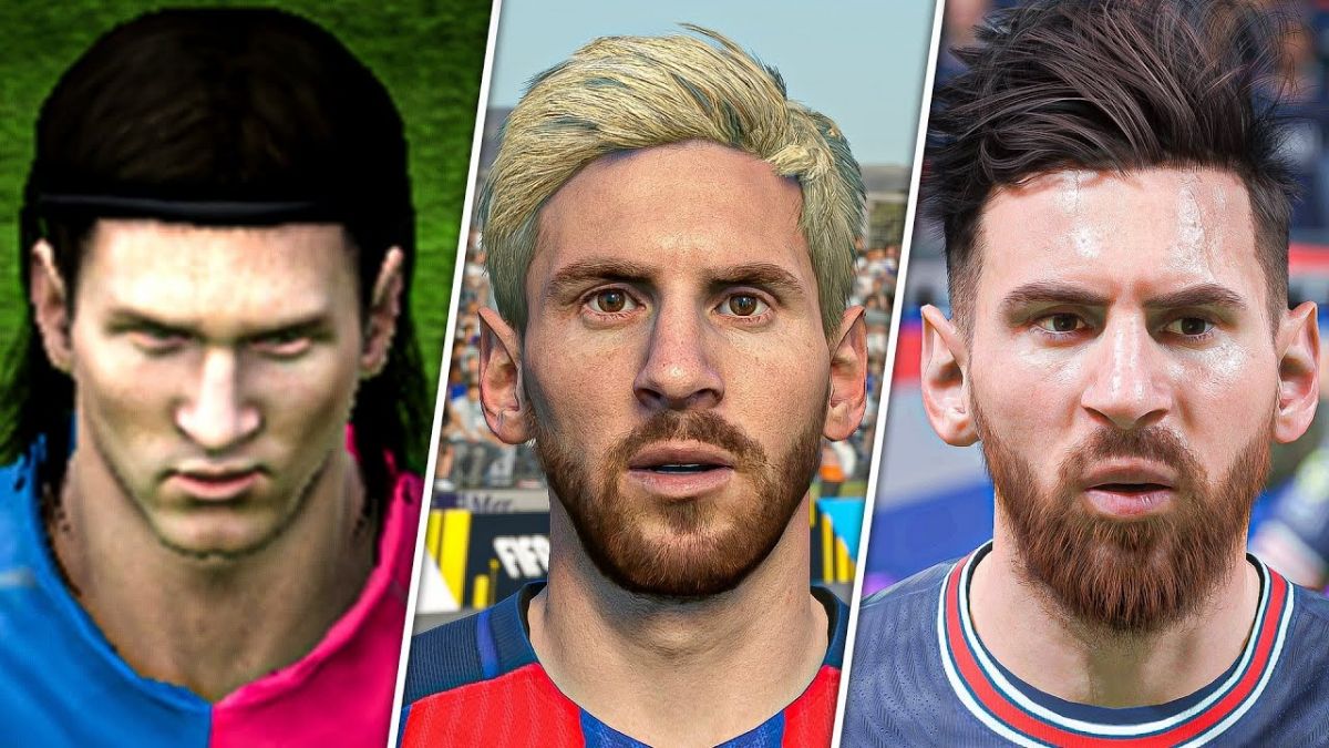 چهره لیونل مسی از فیفا 06 تا فیفا 22