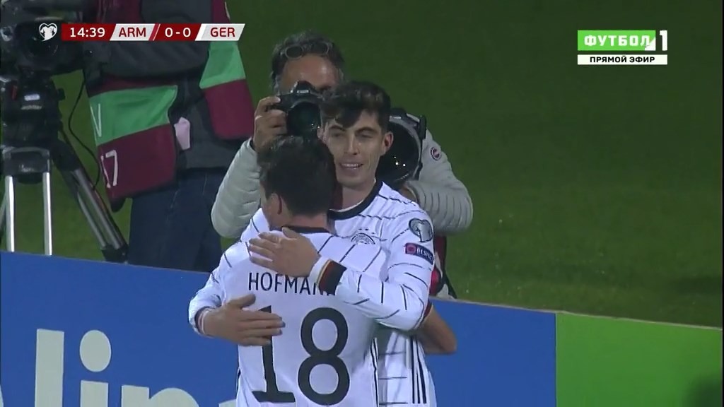 گل اول آلمان به ارمنستان (کای هاورتز)