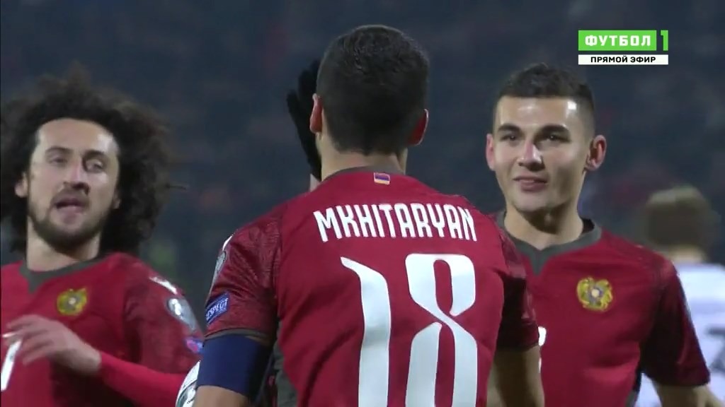 گل اول ارمنستان به آلمان (مخیتاریان - پنالتی)