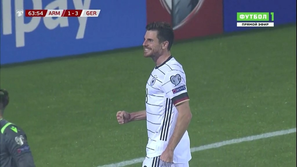 گل چهارم آلمان به ارمنستان (یوناس هافمن)