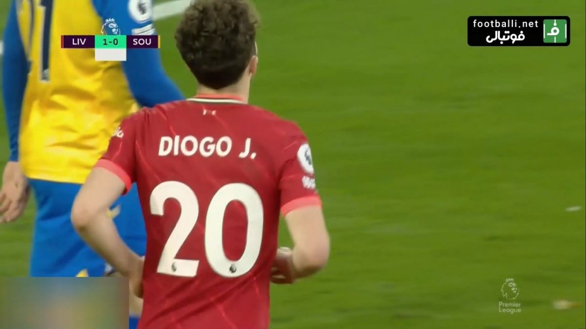 گل دوم لیورپول به ساوتهمپتون (دبل دیوگو ژوتا)