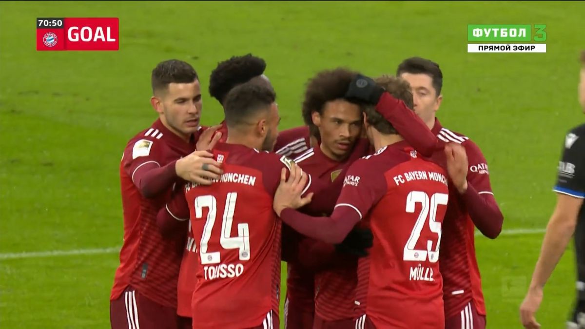 گل اول بایرن مونیخ به آرمنیا بیلفلد (ضربه زیبای لروی سانه)