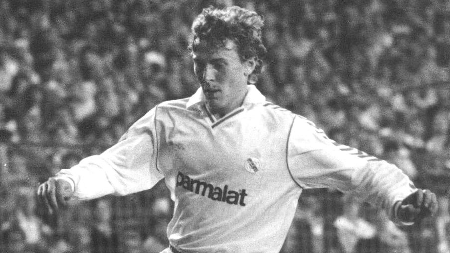 گل امیلیو بوتراگوئنو برای رئال مادرید مقابل سویا 1985-86 به بهانه تقابل دو تیم