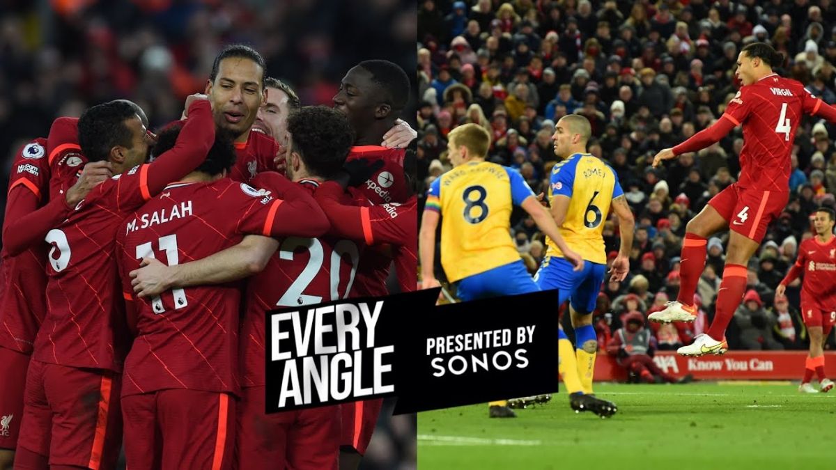 گل فن دایک مقابل ساوتهمپتون از زوایای مختلف