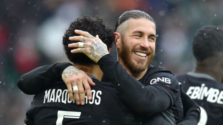 عملکرد راموس در اولین بازی برای پاری سن ژرمن مقابل سنت اتین